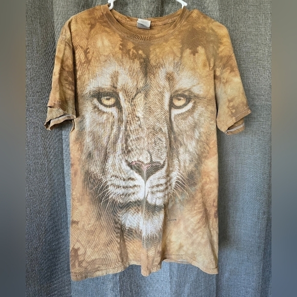 The Mountain Other - The Mountain Lion T Shirt Jeremy Paul Men's Medium Brown Tie Dye 2011 Big Cat